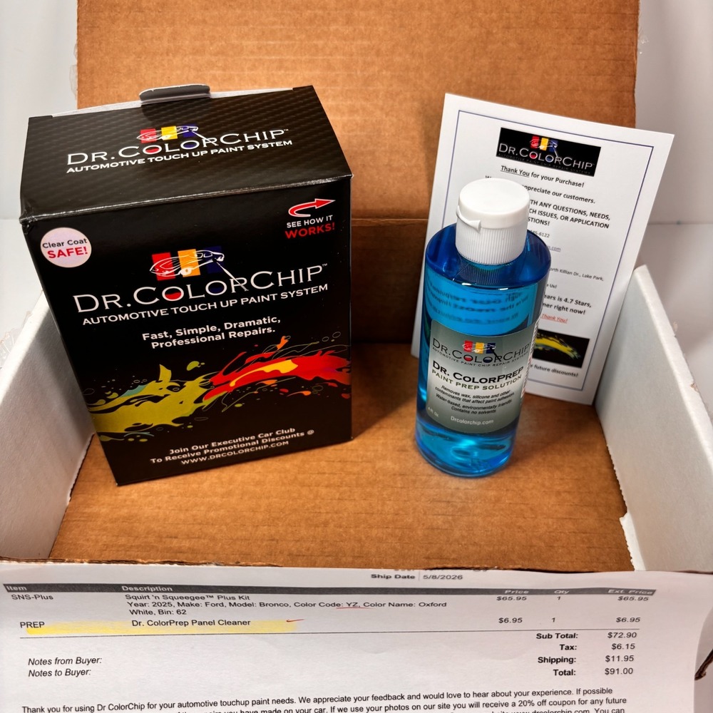 Dr. ColorChip Automotive Touch-Up Paint Kit, 2025 Ford Bronco Color Code YZ